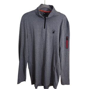 Spyder Mock Neck 1/4 Zip Pullover Base Layer Top Size M